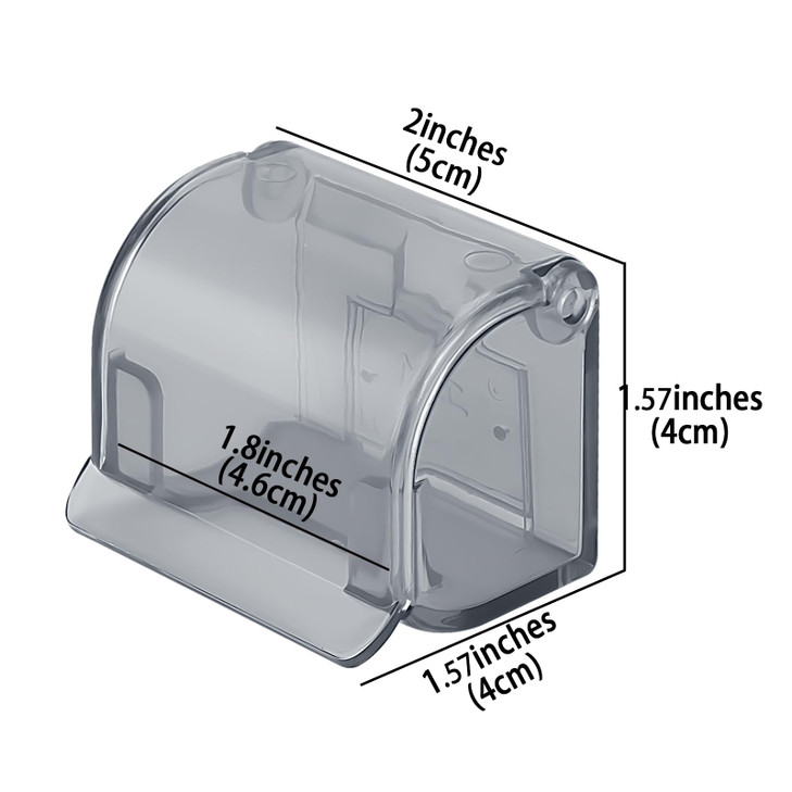 LUEXBOX 2 Pcs Plastic Razor Holders with Cover for Shower Wall Self Adhesive Waterproof Razor Rack for Bathroom Compatib