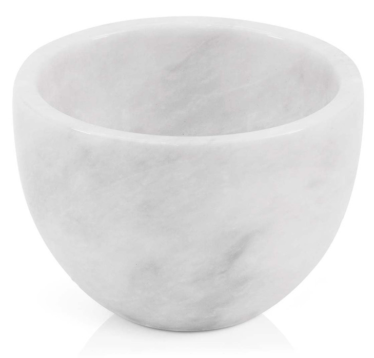 Radicaln Marble Shaving Bowl 3 Inch White Handmade Shaving Soap Holder for Men Barber Supplies Stone Bowl for Shaving Cr