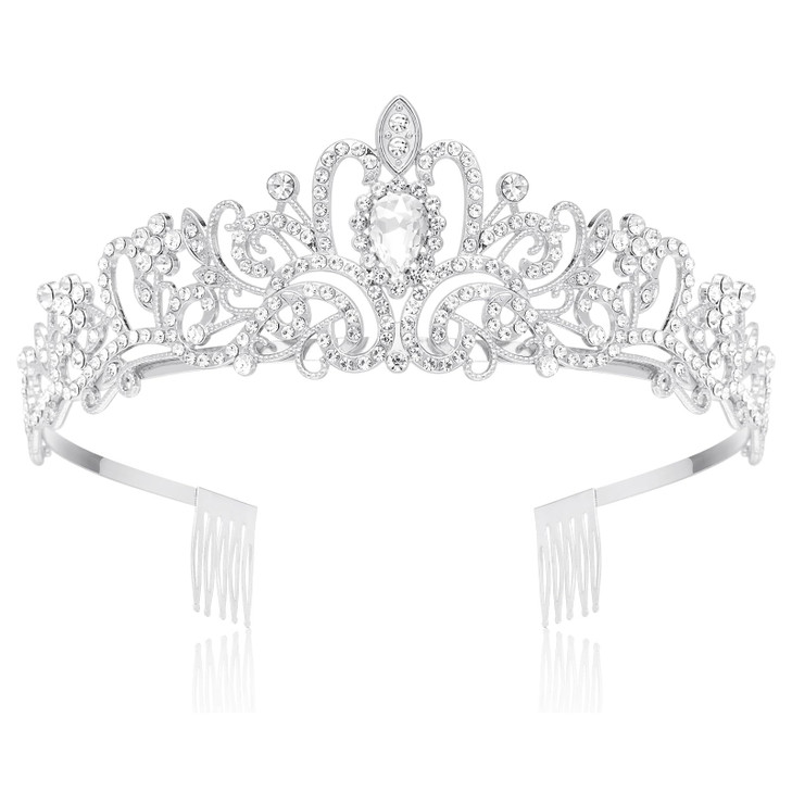 Makone Crowns for Women Princess Tiaras for Girls Queen Crown and Comb Tiara for Wedding Birthday Pageant Bridal Prom Ch