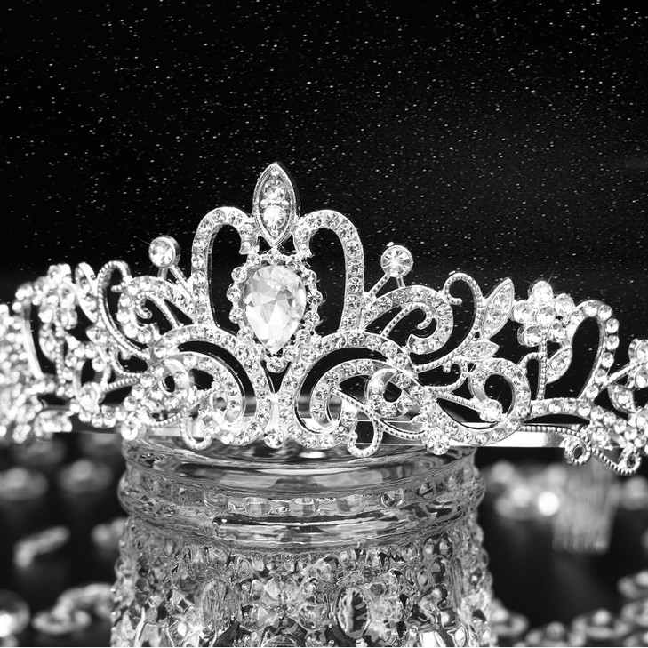 Makone Crowns for Women Princess Tiaras for Girls Queen Crown and Comb Tiara for Wedding Birthday Pageant Bridal Prom Ch