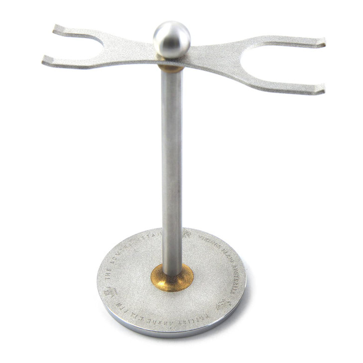 Luxury Razor and Brush Stand The Admiral by VIKINGS BLADE Ancient Viking Look with Heavy Distressed Stainless Steel Bras
