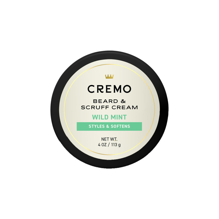 Cremo Beard Scruff Cream Wild Mint 4 Ounce Pack of 1 Soothe Beard Itch Condition and Offer LightHold Styling for Stubble