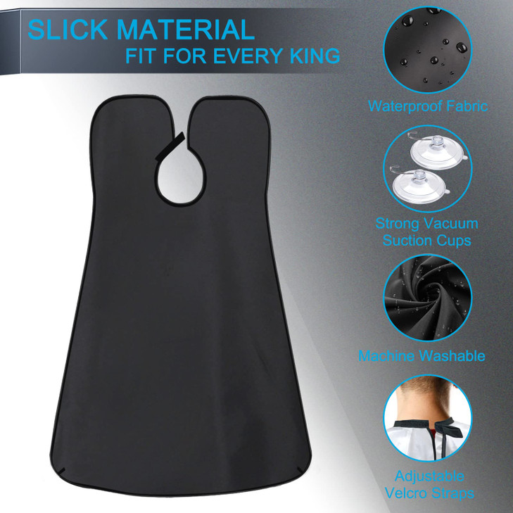HUPBIPY Beard Bib Apron Hair Catcher for Shaving NonStick Shave Cape Grooming Accessories Gifts for Men Husband Father
