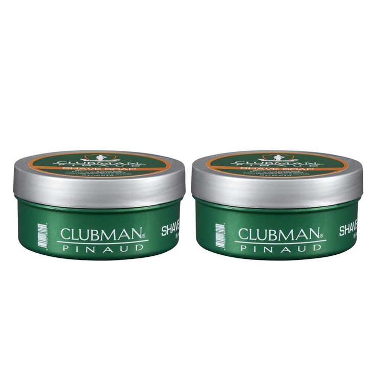 Clubman Pinaud Shave Soap Classic Shaving Soap for Men Rich Lather for Smooth Shave 2oz 2 Pack