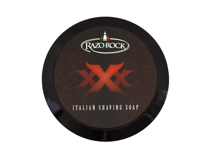 RazoRock XXX Italian Shaving Soap Artisan Made Shaving Soap for Men Tallow Based Shave Cream Soap for Wet Shaving Rich C