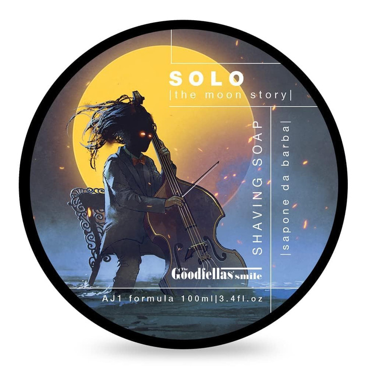 The Goodfellas Smile SOLO Sandalwood Mandarin Orange Italian Shaving Soap SemiSoft Lathering Soap for Wet Shaving Tradit