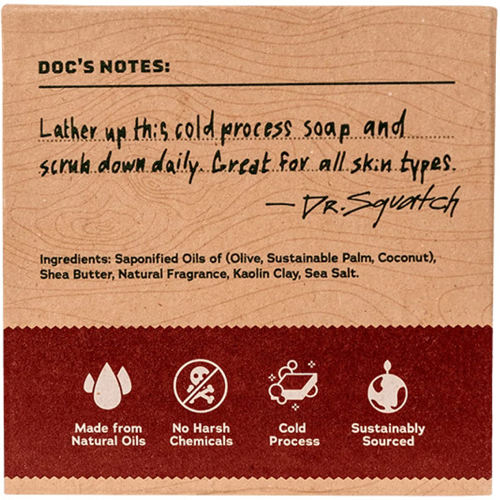 Dr Squatch All Natural Bar Soap for Men with Zero Grit Bay Rum