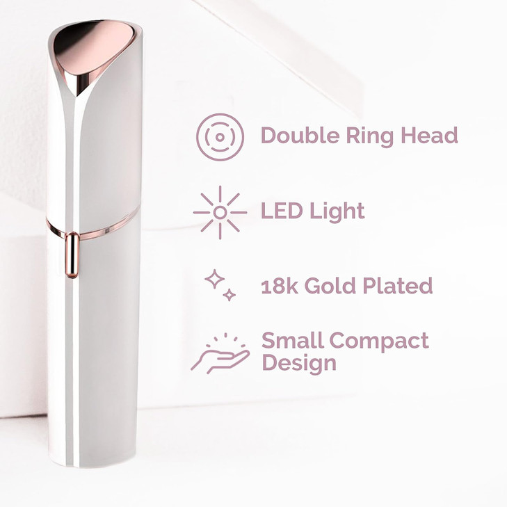 Facial Hair Removal for Women Painless Face Trimmer for Upper Lips Peach Fuzz and Chin with USB Rechargeable