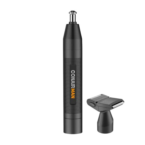 ConairMan Nose Hair Trimmer for Men For Nose Ear and Eyebrows Patent 360 Bevel Blade for No Pull No Snag Trimming Experi