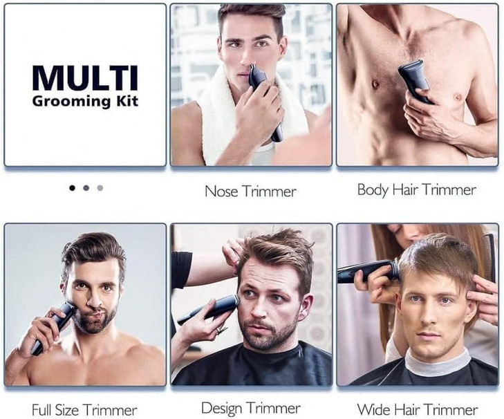 Hatteker Mens Beard Trimmer Grooming kit Hair Trimmer Mustache Trimmer Body Groomer for Nose Ear Facial Hair Cordless Wa