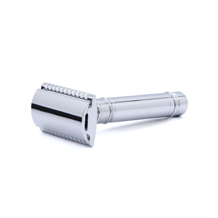 Edwin Jagger DES89BL Chrome Short DE Safety Razor Closed Comb