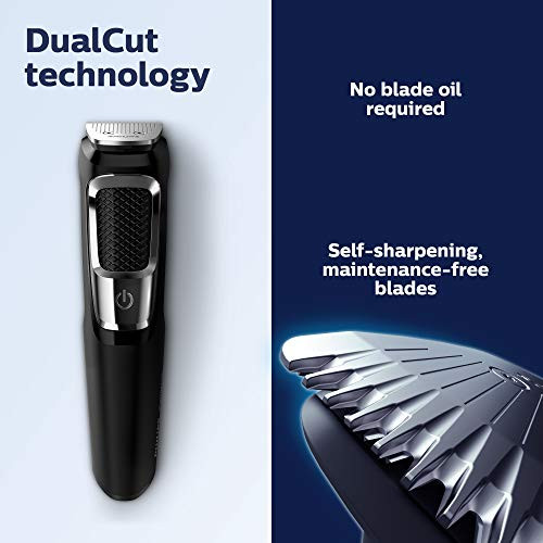 Philips Norelco Multigroom AllinOne Trimmer Series 3000 with 13 pieces No Blade Oil Needed MG375050