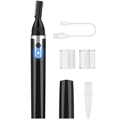 Dapsang Eyebrow Trimmer Electric Eyebrow Razor for Men Rechargeable Facial Hair Shaver Painless Detail Trimmer with Rins