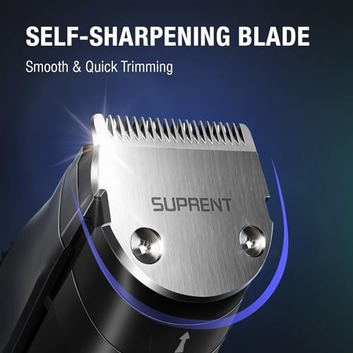 SUPRENT Adjustable Beard Trimmer for Men Cordless Electric Beard Trimmer with Precision Dial USB Rechargeable 19 Length