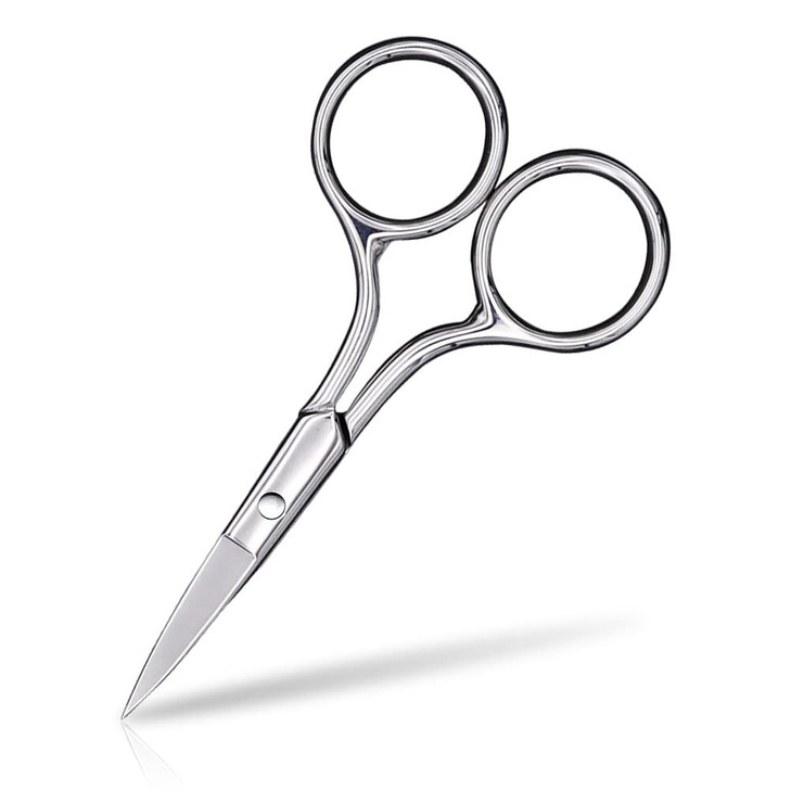 Eyebrow Scissors Precision Grooming Shears Nose Hair Trimmer Professional Stainless Steel Fine Tip for Beard Mustache Ey