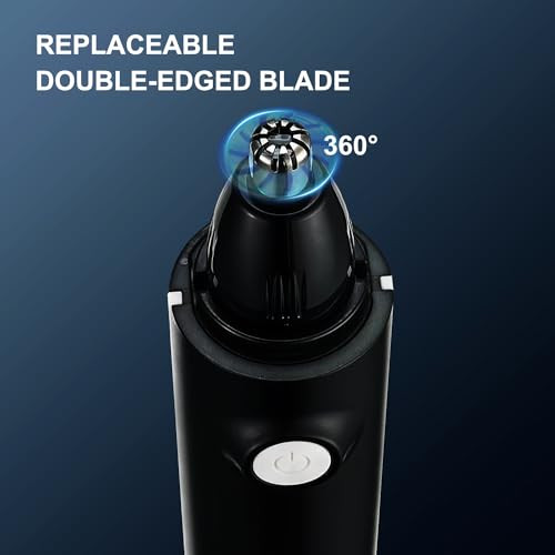 Aiefeya Nose Trimmer for Men Women Professional Eyebrow Facial Hair Remover IPX7 Waterproof USB Rechargeable Easy Cleani