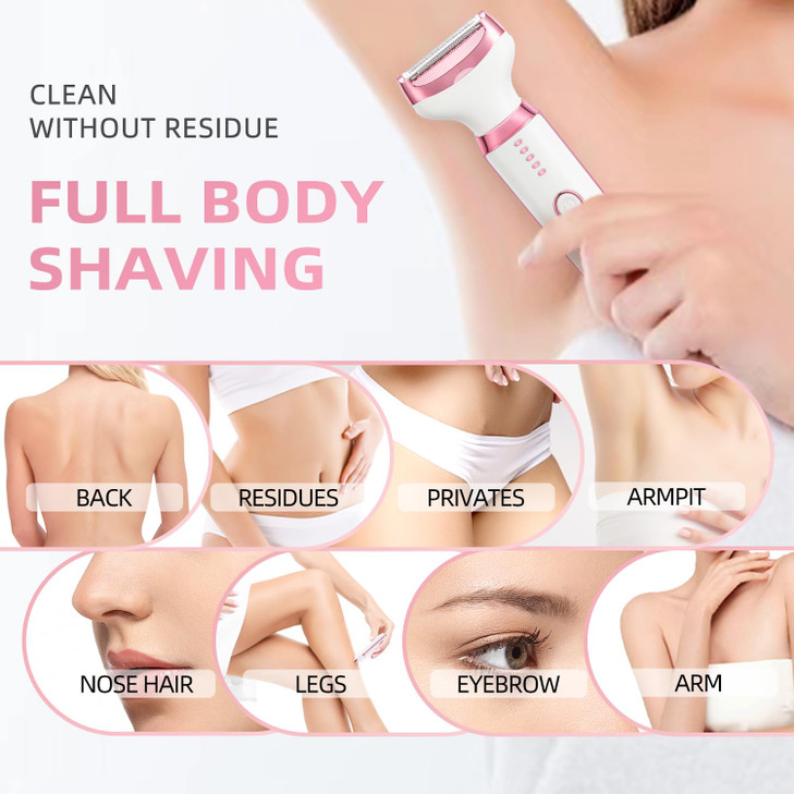Ourcec Electric Razor Shavers for Women WetDry 5 in 1 Bikini Trimmer Face Razors for Face Nose Eyebrow Arms Armpit Legs