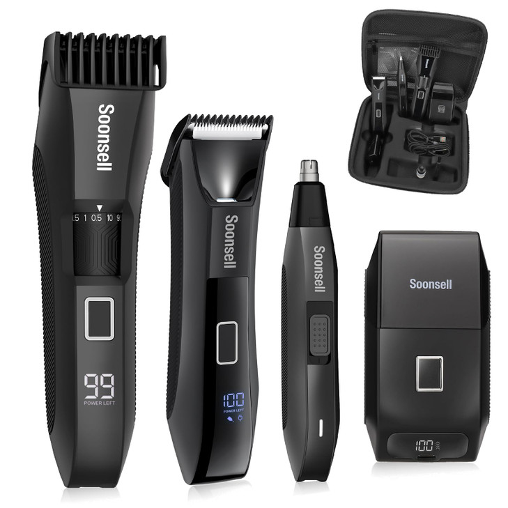 Soonsell Manscape Beard Trimmer for MenBall ShaverNose Hair ClippersElectric RazorHair Clippers for Men4 IN1 Mens Groomi