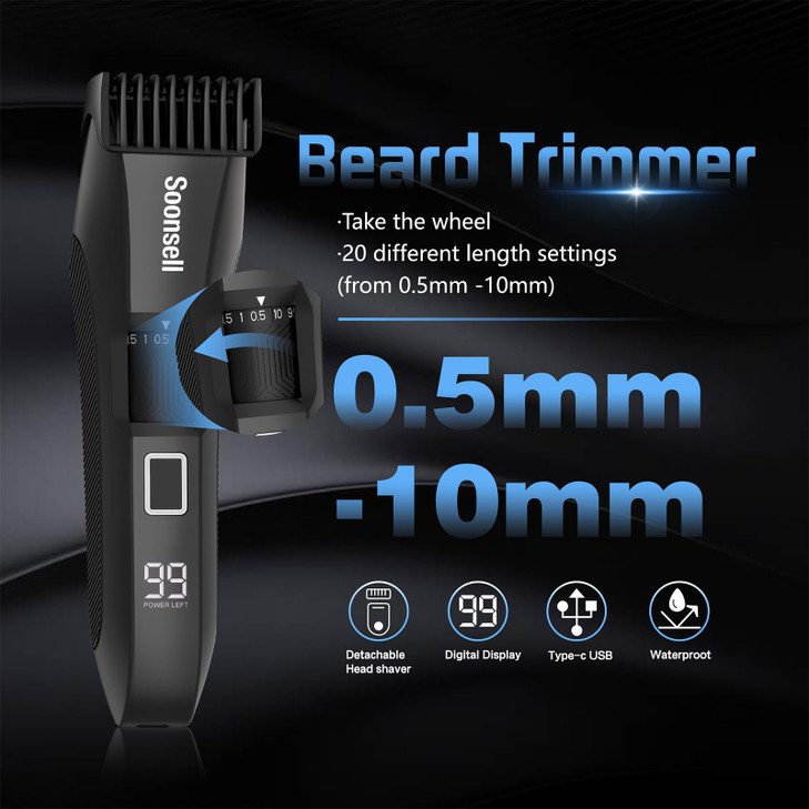 Soonsell Manscape Beard Trimmer for MenBall ShaverNose Hair ClippersElectric RazorHair Clippers for Men4 IN1 Mens Groomi