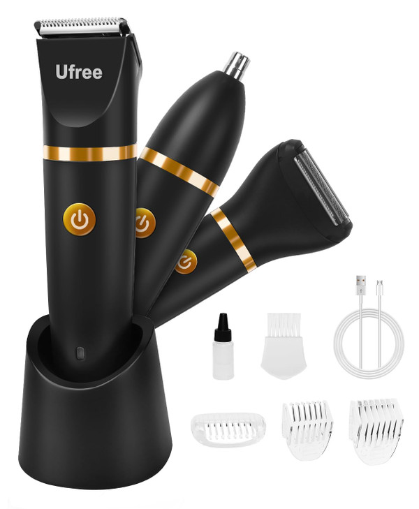 Ufree Bikini Trimmer Electric Razors for Women Rechargeable Pubic Body Hair Trimmer Electric Shaver for Legs Body Hair B