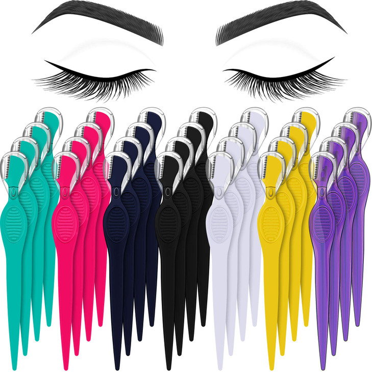 Mudder 28 Pcs Eyebrow Razor Knife Shaver Trimmer Shaver Multipurpose Exfoliating Tool Facial Hair Removal for Women Vale