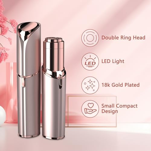 Facial Hair Remover for Women as Seen on TV Painless Face Shaver Electric Hair Removal Device for Face Lips Peach Fuzz w