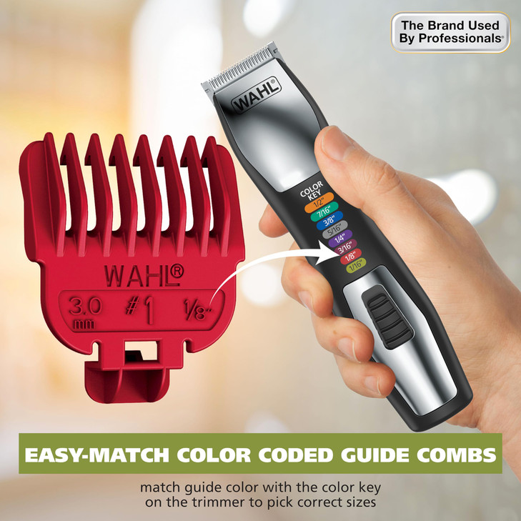 Wahl Color Pro All in One Rechargeable Cordless Color Coded Beard Trimmer with Detail Eyebrow Trimmer and Rotary Nose Ha