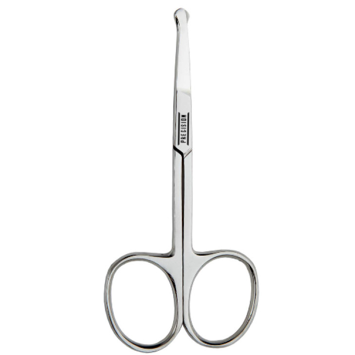 BeeSpring Rounded Nose Hair Scissors Round Tip Scissor for Ear Eyebrow Beard and Mustache Trimming 35 Blunt Nosed Tipped