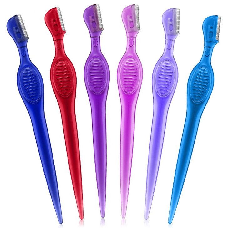 24 Pieces Eyebrow Razor Mini Portable Eyebrow Shaver Multipurpose Face Razors Stainless Steel Makeup Face Care Tools wit