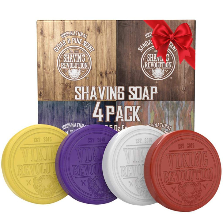 Viking Revolution Shaving Soap for Men Shave Soap for Use with Shaving Brush and Bowl for Smoothest Wet Shave Shaving So