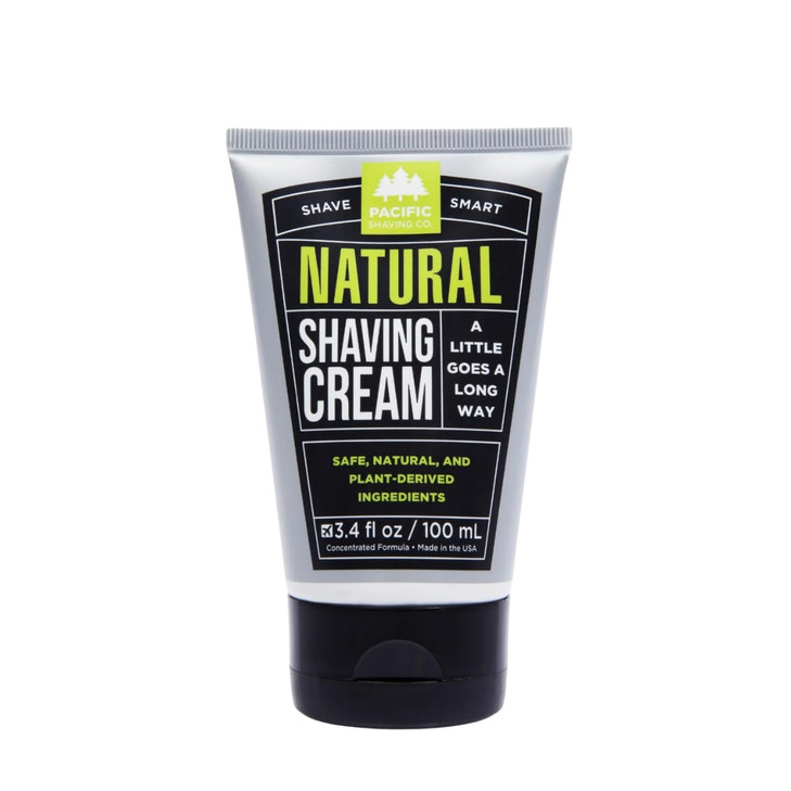 Pacific Shaving Company Natural Shaving Cream Shea Butter Vitamin E Shave Cream for Hydrated Sensitive Skin Clean Formul
