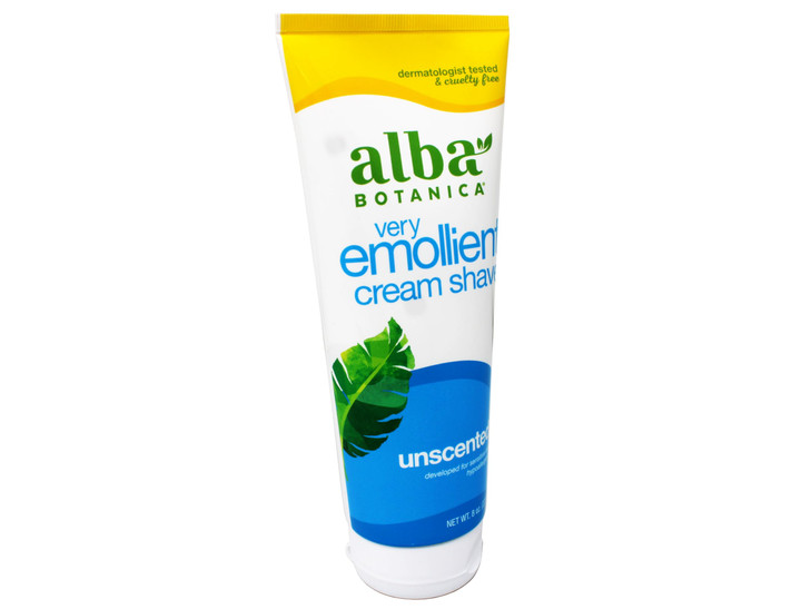 Alba Botanica Very Emollient Cream Shave Unscented 8 Oz