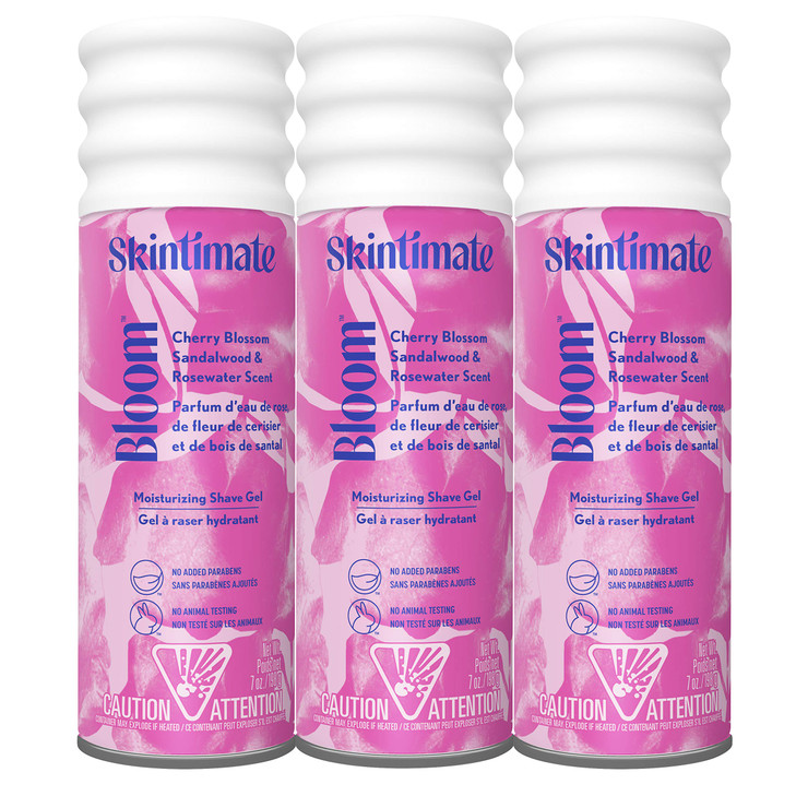 Skintimate Bloom Moisturizing Womens Shave Gel 7 Ounce Pack of 3
