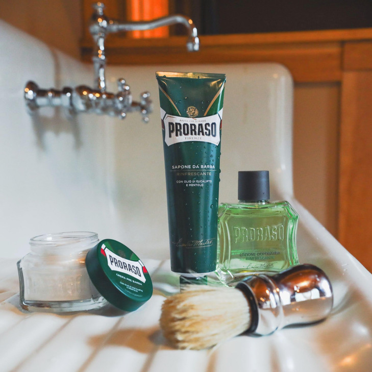 Proraso Shaving Cream Eucalyptus Oil Menthol Refreshing Shave Cream for All Beard Types Premium Italian Shaving for Men