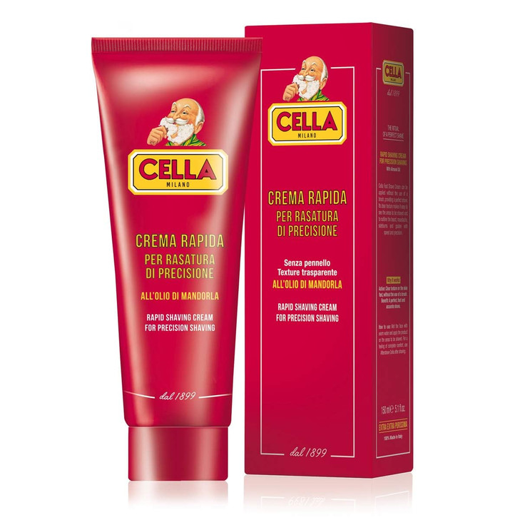 CELLA MILANO Brushless Fast Shaving Cream for Precision Shaving Transparent Delivers for a Smooth Shave Great for Prreci