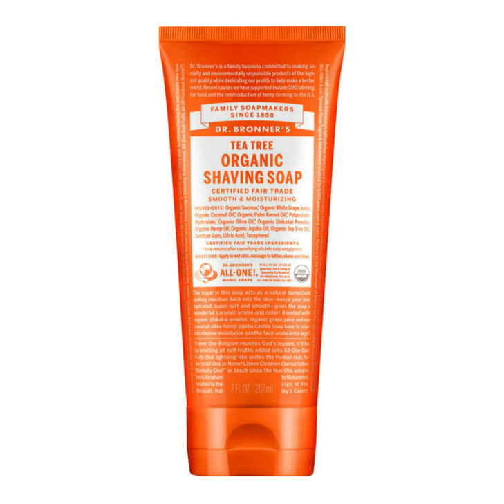 Dr Bronners Shave Gel Tea Tree Organic 7 Fl Oz