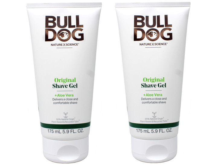 Bulldog Original Shave Gel for Men Aloe Vera Enriched Delivers a Close Comfortable Shave 95 Natural Origin 59 fl oz Pack