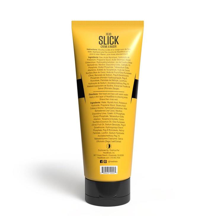HeadBlade HeadSlick Shave Cream 8 oz for Smooth Headshaving for Bald Men Helps with Irritation Redness Razor Burn