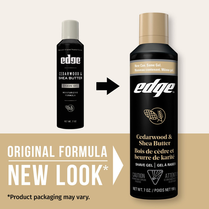 Edge Shave Gel for Men Cedarwood Shea Butter 7oz 3 Pack Shaving Gel For Men That Moisturizes Protects and Soothes To Hel