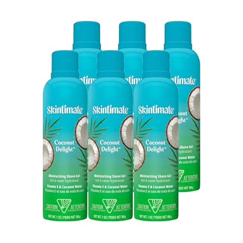 Skintimate Coconut Delight Shave Gel for Women 6 Pack Skintimate Shaving Cream for Women Womens Shaving Cream Shave Crea