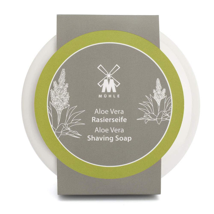 MHLE SHAVE CARE Porcelain Dish incl Aloe Vera Shaving Soap 65g