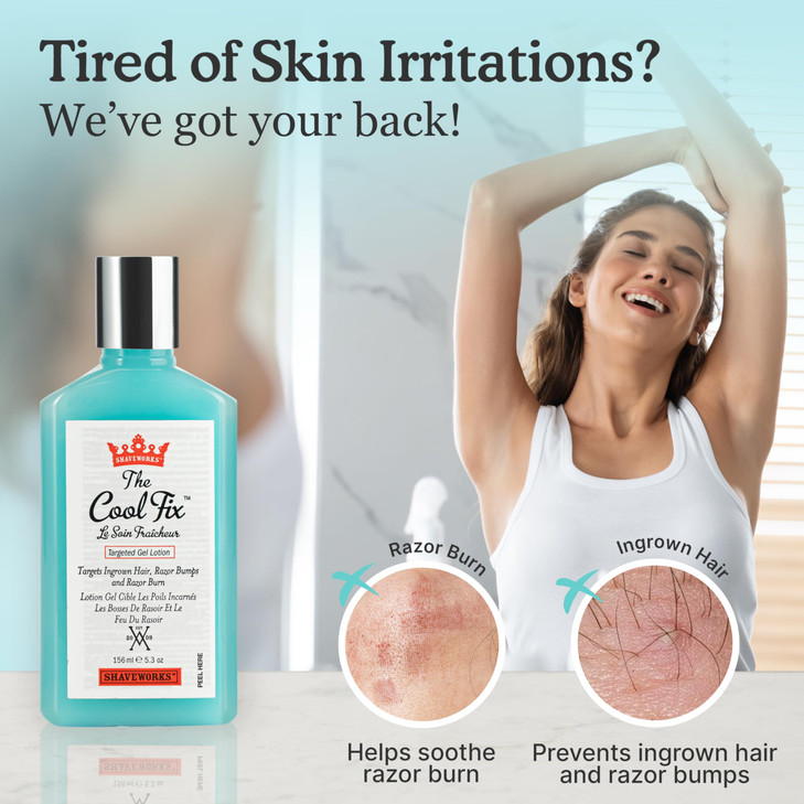 Shaveworks The Cool Fix Aftershave for Women Pubic Hair Removal Razor Bumps Razor Burns Ingrown Hair Treatment After Sha