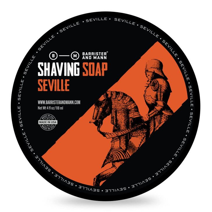 Barrister and Mann Shaving Soap Luxury Dense Rich Creamy Lather Tallow Wet Shave Puck Bar Notes of Lemon Bergamot Rosema