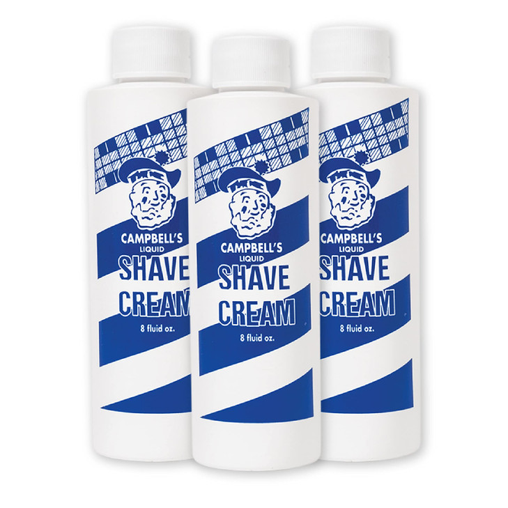Campbells Liquid Shave Cream Lather Barber Shaving Cream Lather Professional Shaving Supplies and Products 8 Ounces Pack