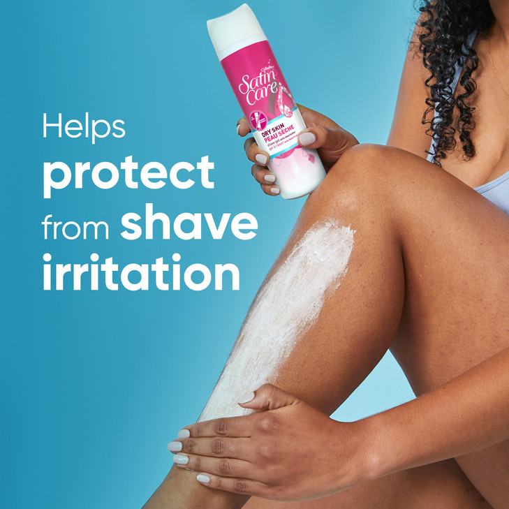 Gillette Venus Satin Care Dry Skin Shave Gel for Women 6 Count 7oz Each Infused with Shea Butter for a Comfortable Shave
