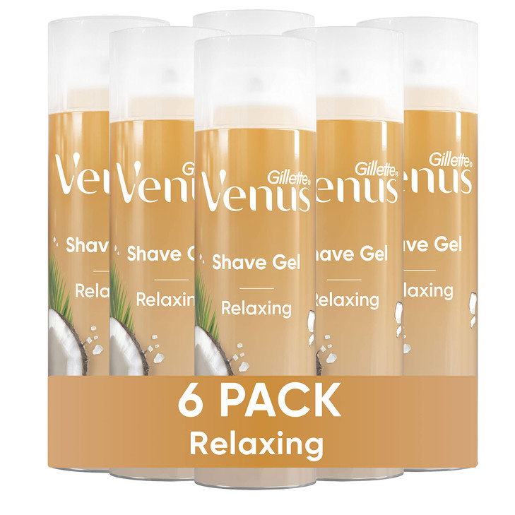 Gillette Venus Relaxing Coconut Shave Gel Womens Shaving Cream 7 oz Pack of 6 42 oz total
