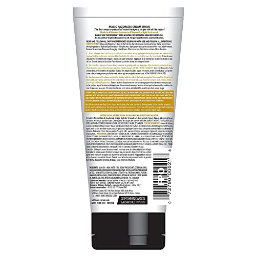Magic Razorless Cream Shave Bald Head 6 Ounce Tube 177ml 6 Pack