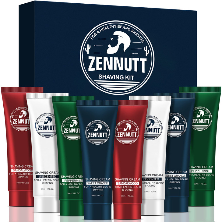Shaving Cream Mens8 PCS Travel Shave Cream Gift Set Close Shave Luxury Mens Shaving Cream Kit Unique Gift for Christmas