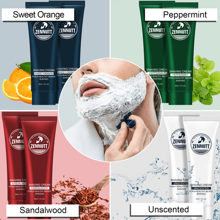 Shaving Cream Mens8 PCS Travel Shave Cream Gift Set Close Shave Luxury Mens Shaving Cream Kit Unique Gift for Christmas