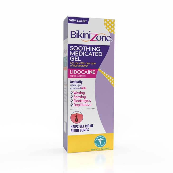 Bikini Zone Medicated After Shave Gel Lidocaine Razor Bump Relief 1 Oz 1 Pack